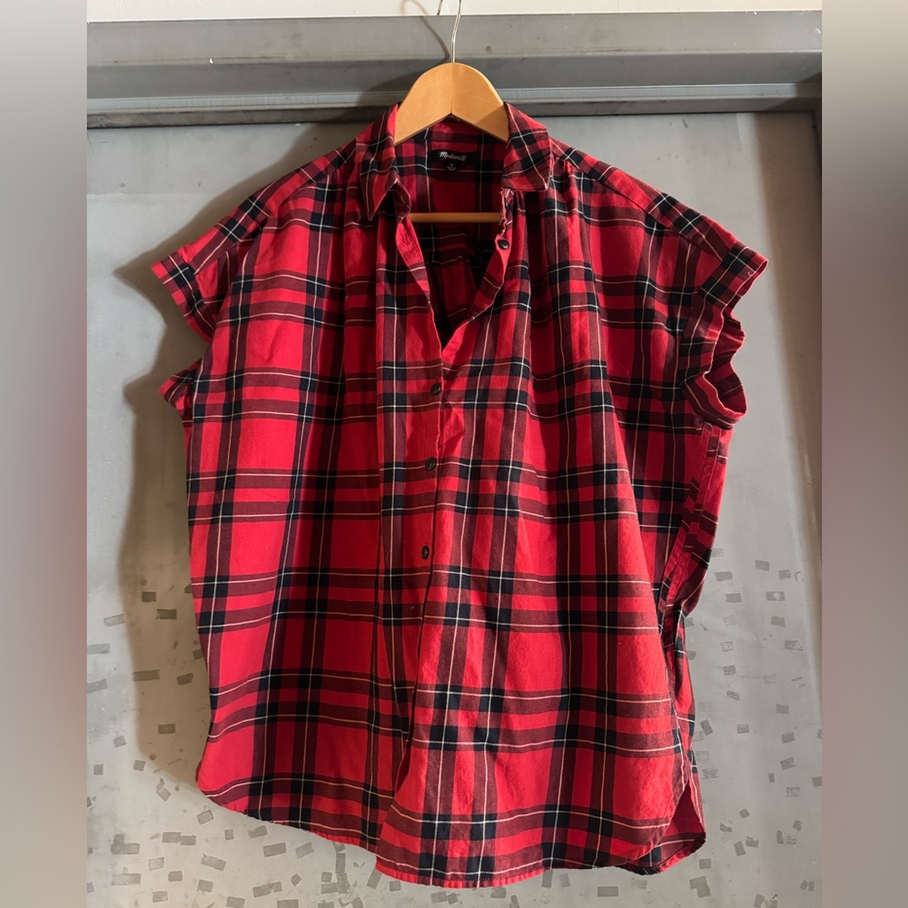 Madewell size M cotton plaid shirt